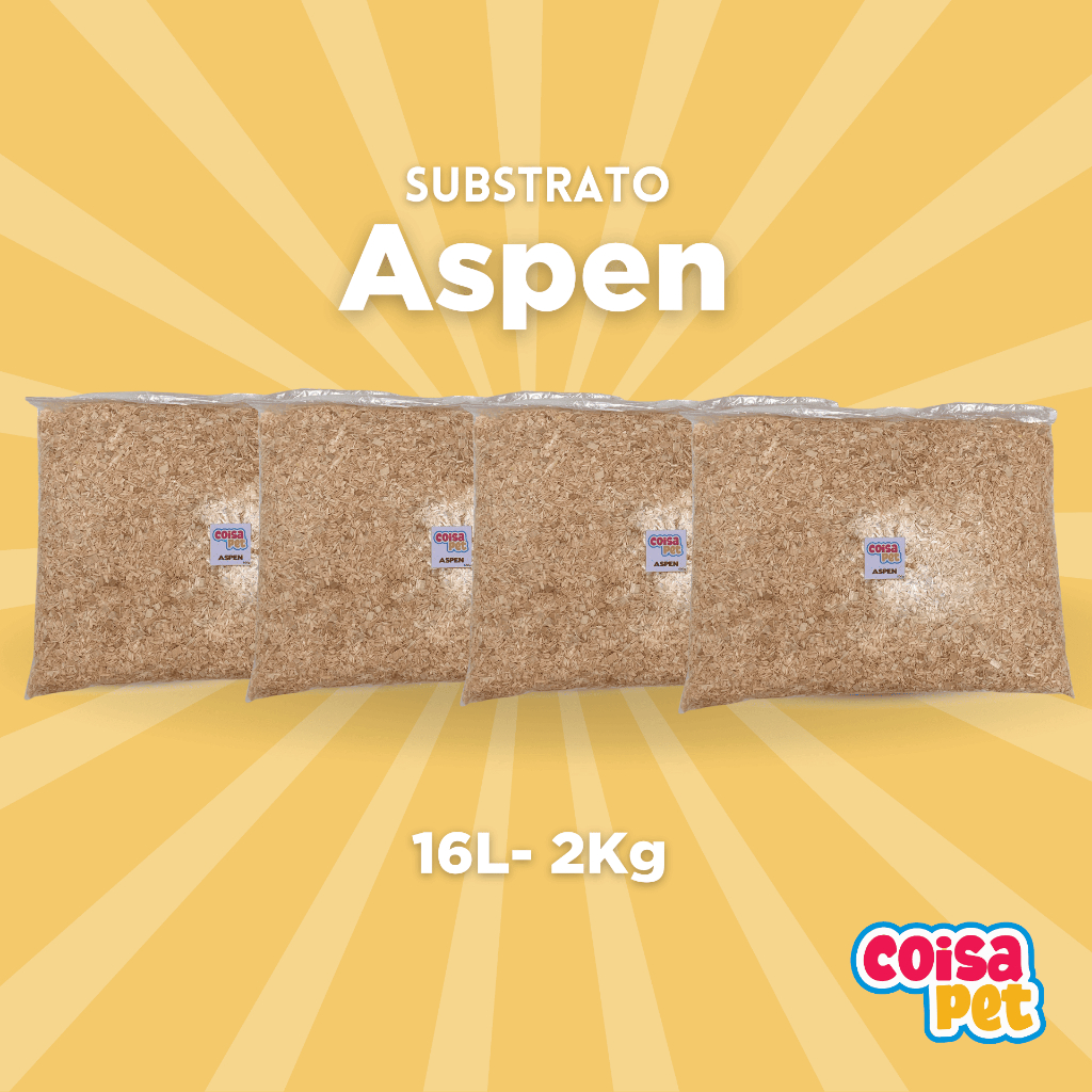 Substrato Aspen Para Répteis E Roedores