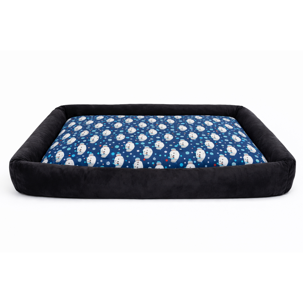 Cama Pet Impermeável Grande 100X87Cm E Media 70X50Cm - 100% Lavável Confortável Para Cachorro Gato