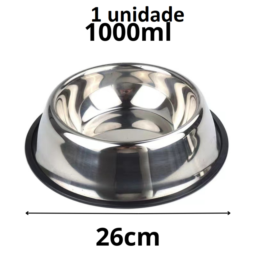 Kit Comedouro Pet Inox Comedouro Bebedouro Cachorro Gato Pet Pote Ração Vasilha Cachorro Gato Antiderrapante