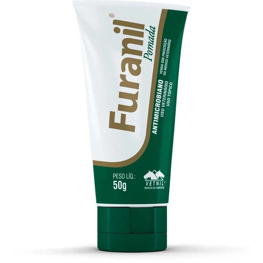Furanil Pomada 50G - Antimicrobiano P/ Cães, Gatos E Equinos