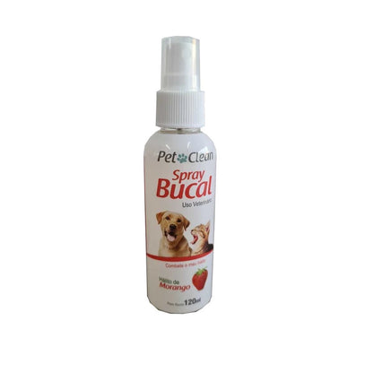 Spray Bucal p/ Cães Gatos Combate Mau Hálito Pet Clean 120ml
