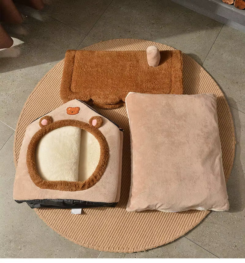 Casa Para Cães E Gatos, Mantenha Aquecido, Adequada Para Todas As Estações, Lavável Removível, Suprimentos Para Animais