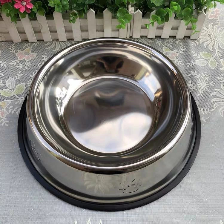 Comedouro Bebedouro Inox Antiderrapante Para Pet Cachorro Gato Porte Pequeno Médio Grande