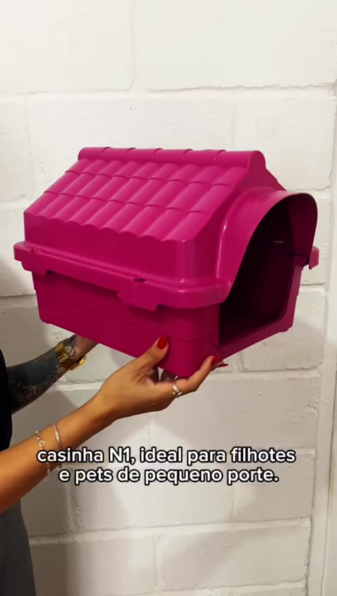 Casinha Cachorro Filhote Gato Pequeno N1 Casa Pet Com Proteção Raios UV Desmontável
