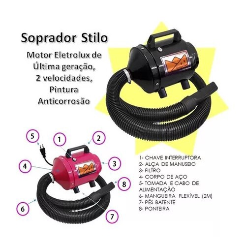 Soprador Secador Profissional Banho E Tosa Pet Shop