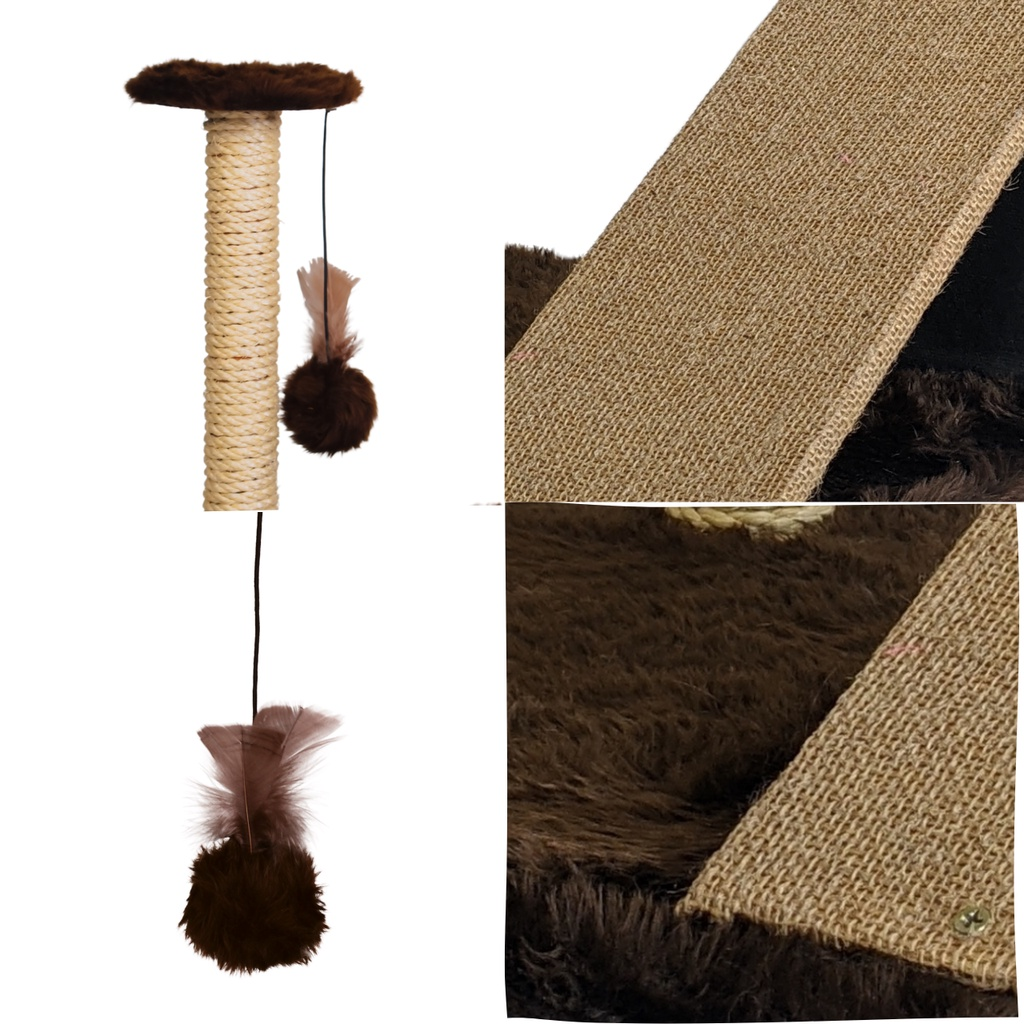 Arranhador Gato Poste com Rampa Mola Maluca com Brinquedo Exclusivo