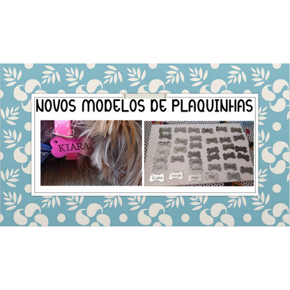 Coleira PET NOME GRAVADO E TELEFONE