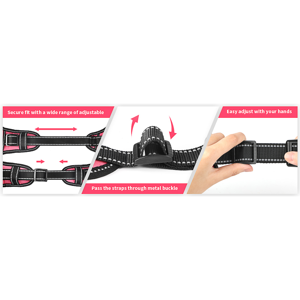 Peitoral Coleira Super Reforçada Refletiva C/ Regulagem Cachorro Grande e Médio Porte Passeio Pet LR-0189