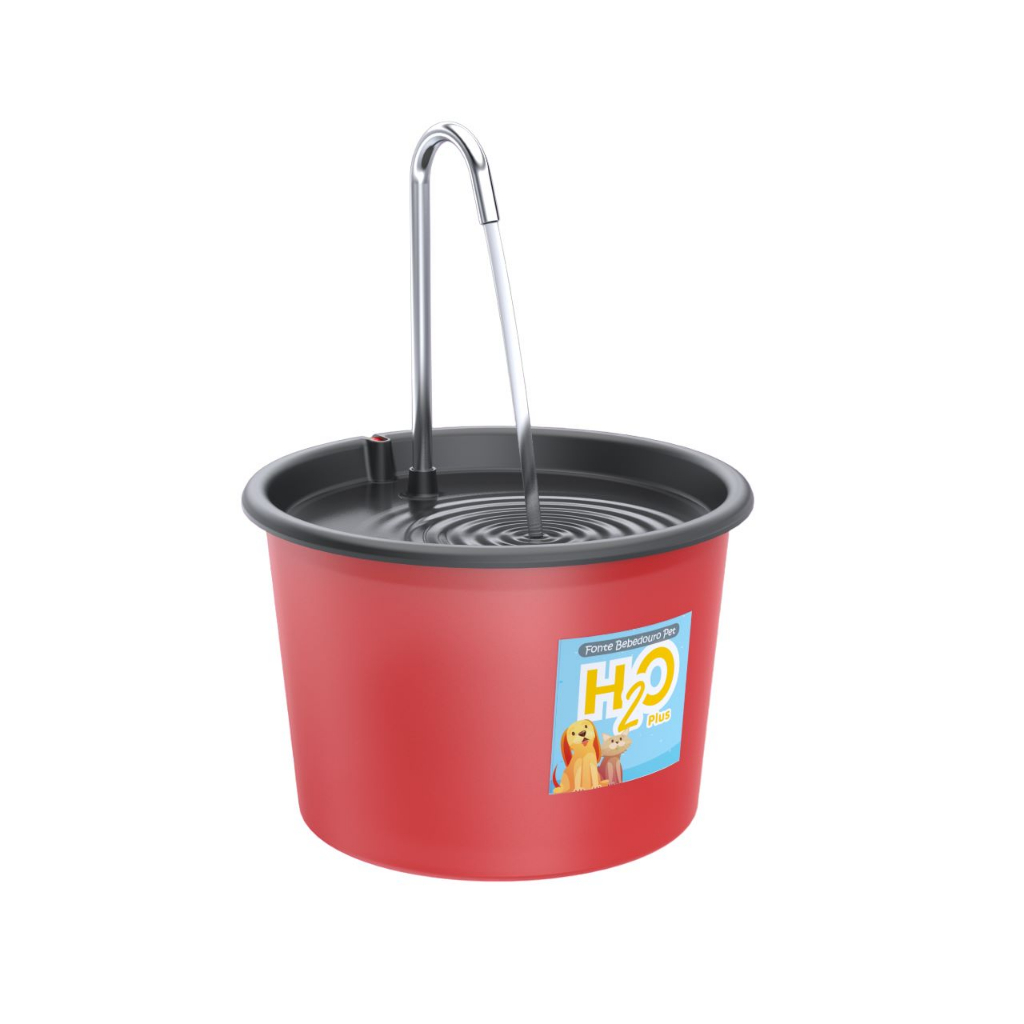 Fonte Bebedouro H2O Plus Para Cães E Gatos De 1.5 Litros Com Torneira Inox