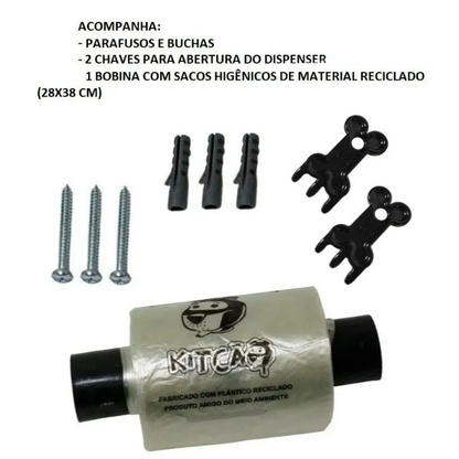 Dispenser Cata-Caca Coco Fezes com refil 80 unidades