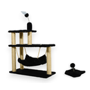 Kit Brinquedo Mola Maluca Gato e Arranhador Sisal 3 Bases