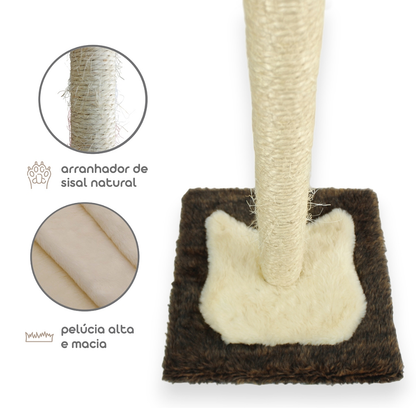 Arranhador Para Gato Brinquedo Poste P 40cm Altura - Miupet