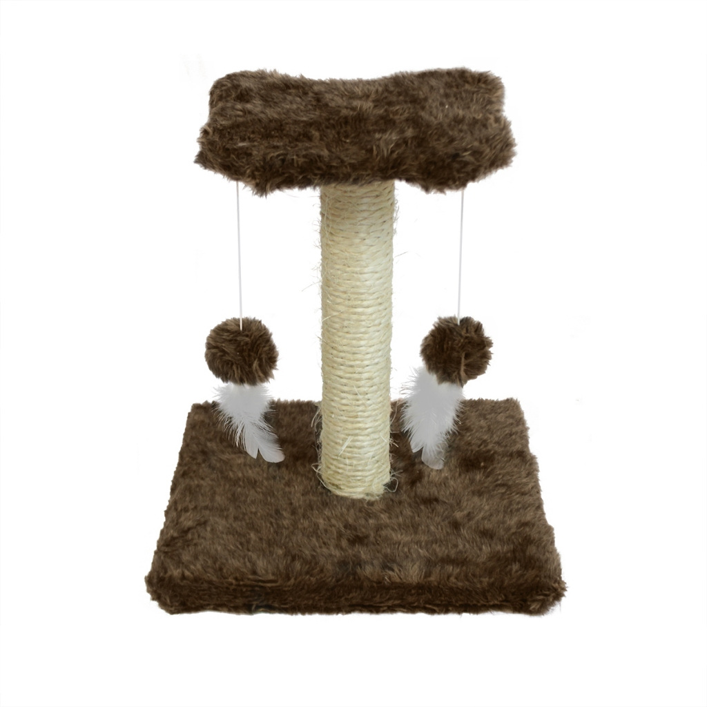 Arranhador Para Gato Poste De Sisal Com Duas Bolinhas - Miupet