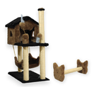 Kit Arranhador Para Gato Casa Grande Com Rede + Poste Horizontal - Miupet