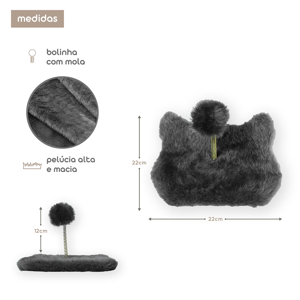 Kit Arranhador Sisal Casa com Rede e Mola Maluca Brinquedo para Gato MIUPET