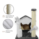 Kit Arranhador Sisal Casa com Rede e Mola Maluca Brinquedo para Gato MIUPET
