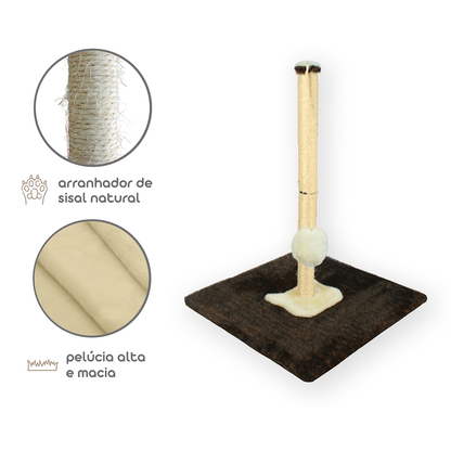 Kit dois Arranhador de Sisal Gato e Brinquedo Mola Maluca MIUPET