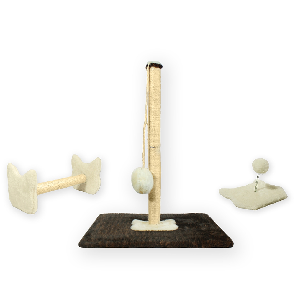 Kit dois Arranhador de Sisal Gato e Brinquedo Mola Maluca MIUPET