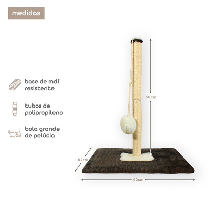 Kit dois Arranhador de Sisal Gato e Brinquedo Mola Maluca MIUPET