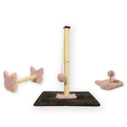Kit Dois Arranhador De Sisal Gato E Brinquedo Mola Maluca Miupet