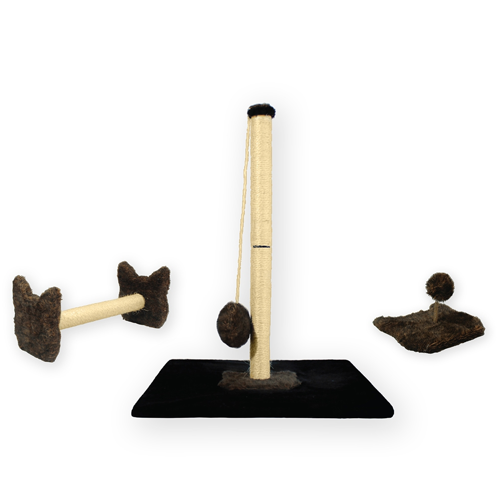 Kit Dois Arranhador De Sisal Gato E Brinquedo Mola Maluca Miupet