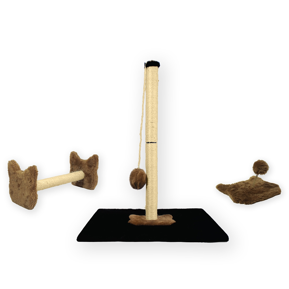 Kit Dois Arranhador De Sisal Gato E Brinquedo Mola Maluca Miupet