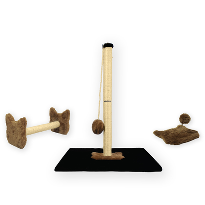 Kit Dois Arranhador De Sisal Gato E Brinquedo Mola Maluca Miupet