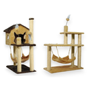 Kit Gato Grande Casa com Rede e Arranhador 3 Bases Sisal
