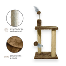 Kit Arranhador 2 Bases e Casa com Rede Sisal para Gato