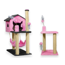 Kit Arranhador 2 Bases e Casa com Rede Sisal para Gato