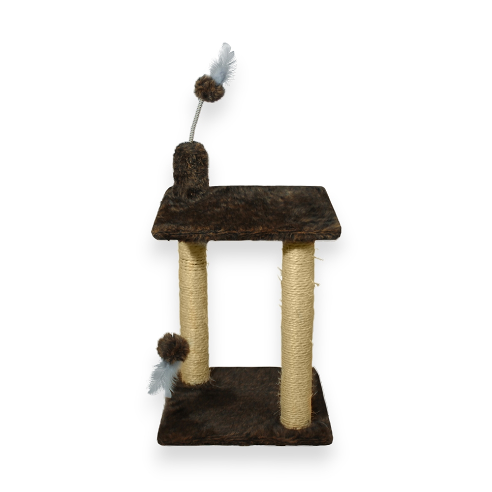 Arranhador Para Gatos Plataforma Dupla Brinquedo Com Bola De Pelúcia - Miupet