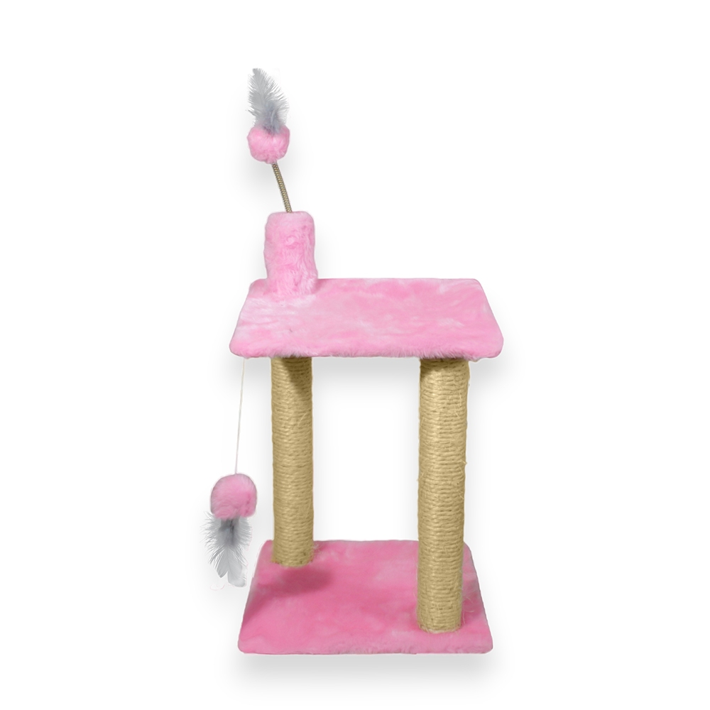 Arranhador Para Gatos Plataforma Dupla Brinquedo Com Bola De Pelúcia - Miupet