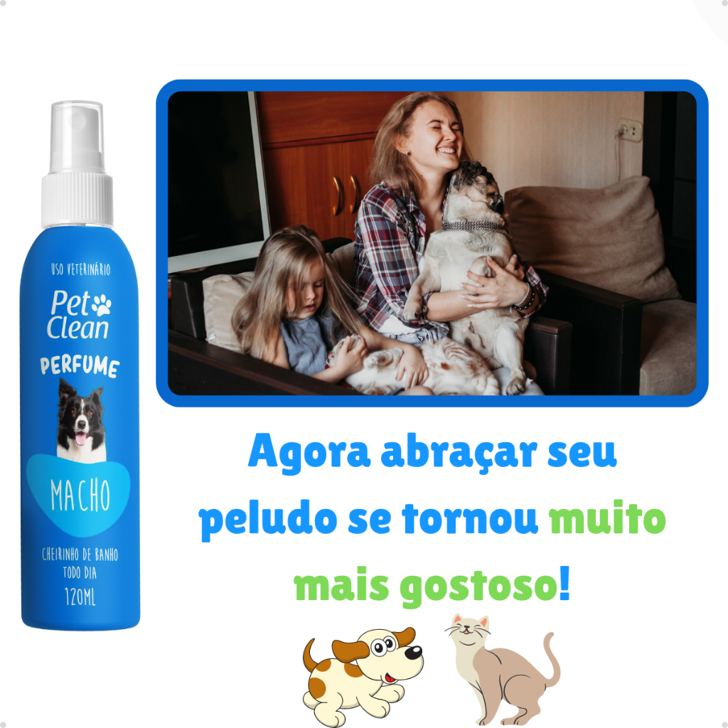 Perfume para Cachorro e Gato Pet Clean - 120 ml