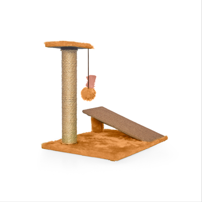 Arranhador Gato Poste Com Rampa Mola Maluca Com Brinquedo Exclusivo