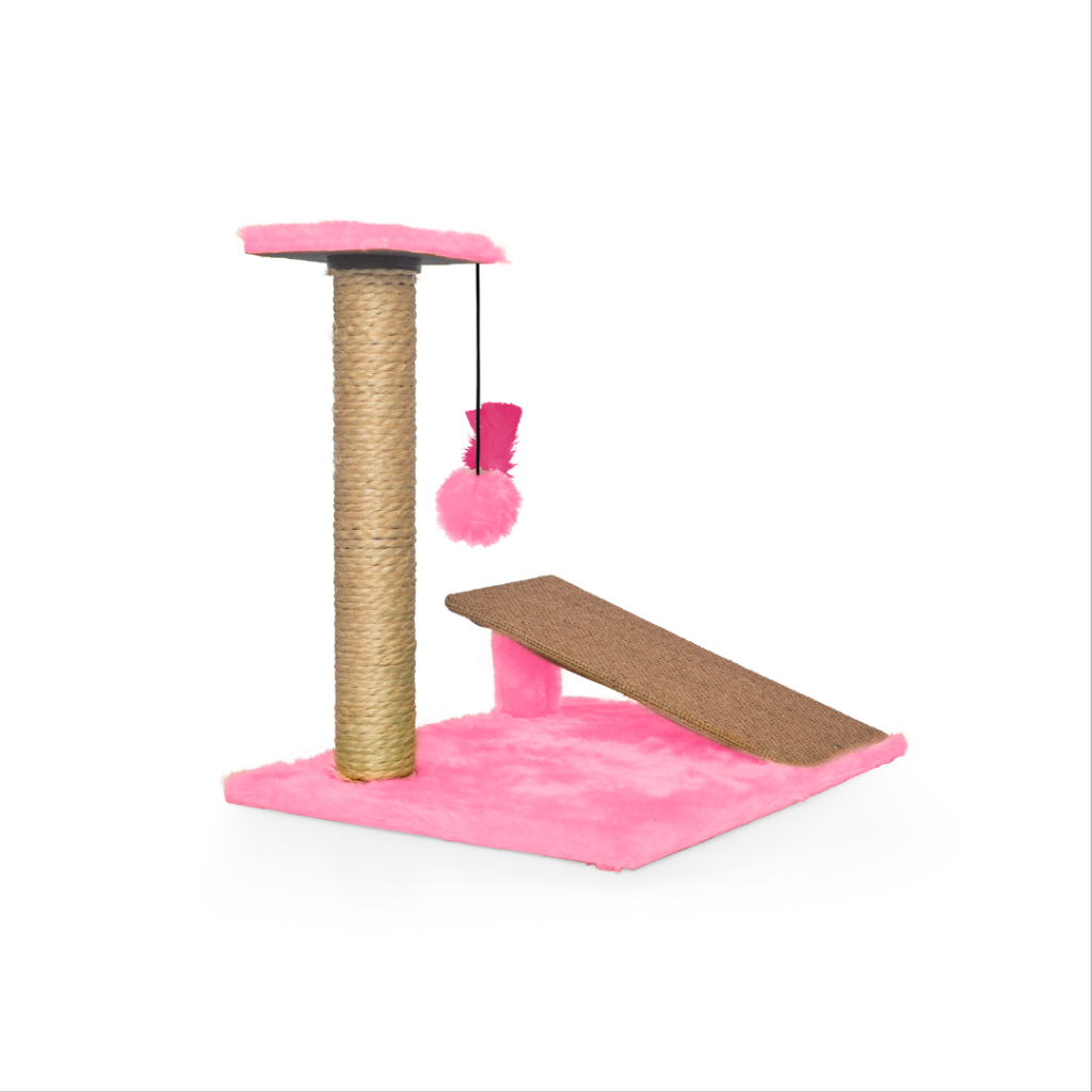 Arranhador Gato Poste Com Rampa Mola Maluca Com Brinquedo Exclusivo