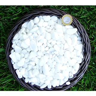 Kit 2X Pedra Dolomita Branca Seixo Decorativa Para Vasos E Jardins Ornamentais - 1,8 Kg