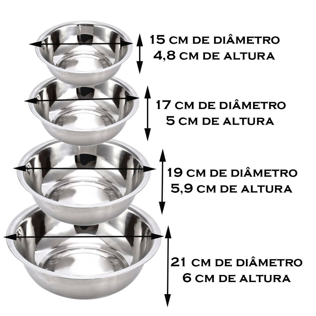 Vasilha Comedouro pote tigela inox para cães e gatos pet cachorro