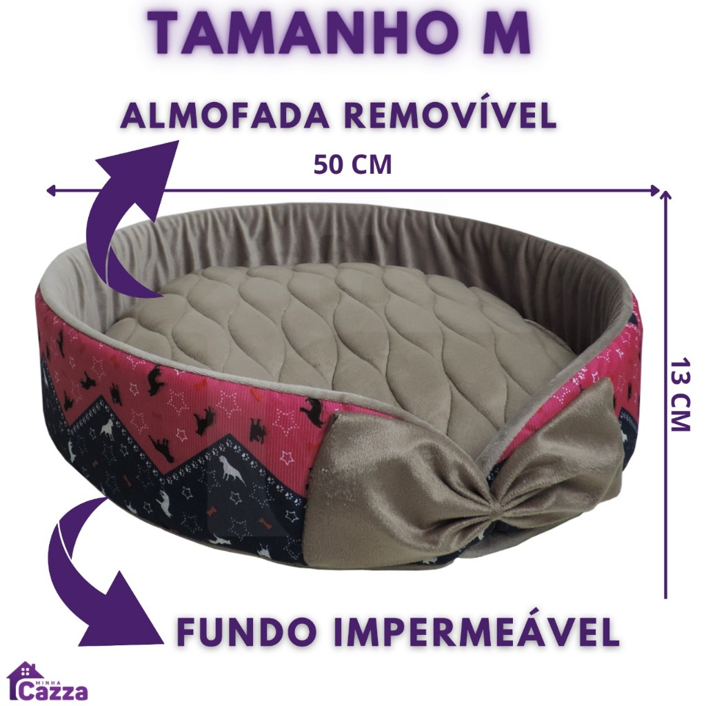 Cama Caminha Pet Para Cachorro Ou Gato Tamanho Grande E Medio Lavável Redonda