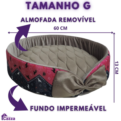 Cama Caminha Pet Para Cachorro Ou Gato Tamanho Grande E Medio Lavável Redonda