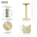 Kit Arranhador Para Gato Casa Grande Com Rede + Poste Horizontal - Miupet
