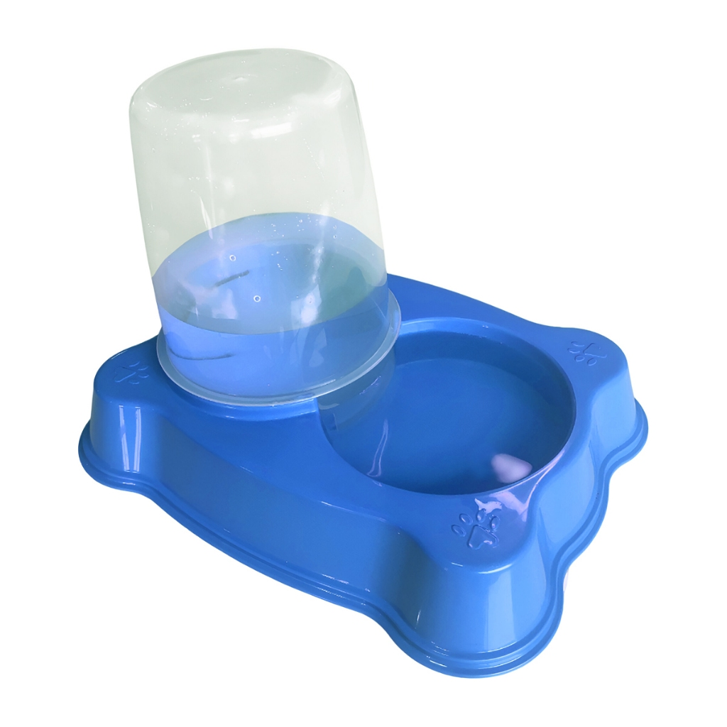 Kit 2 Comedouro/Bebedouro Dupla Função Dispenser Dosador 1 Kg Ração/1,5 Litros Água Cães E Gatos