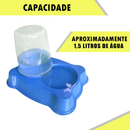 Kit 2 Comedouro/Bebedouro Dupla Função Dispenser Dosador 1 kg Ração/1,5 Litros Água Cães E Gatos