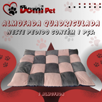 Almofada Pet 50x60 cachorro Gato Cama Conforto Colchonete Quadriculado