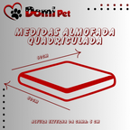 Almofada Pet 50x60 cachorro Gato Cama Conforto Colchonete Quadriculado