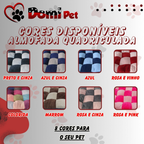 Almofada Pet 50x60 cachorro Gato Cama Conforto Colchonete Quadriculado