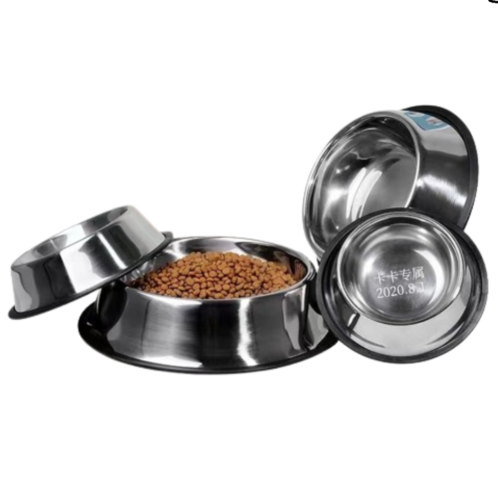 Kit Comedouro Pet Inox Comedouro Bebedouro Cachorro Gato Pet Pote Ração Vasilha Cachorro Gato Antiderrapante