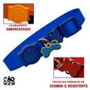 coleira com nome kit personalizado peitoral com guia cachorro