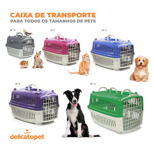 Caixa de Transporte Pet Para Caes Cachorro e Gato Pequeno Medio e Grande
