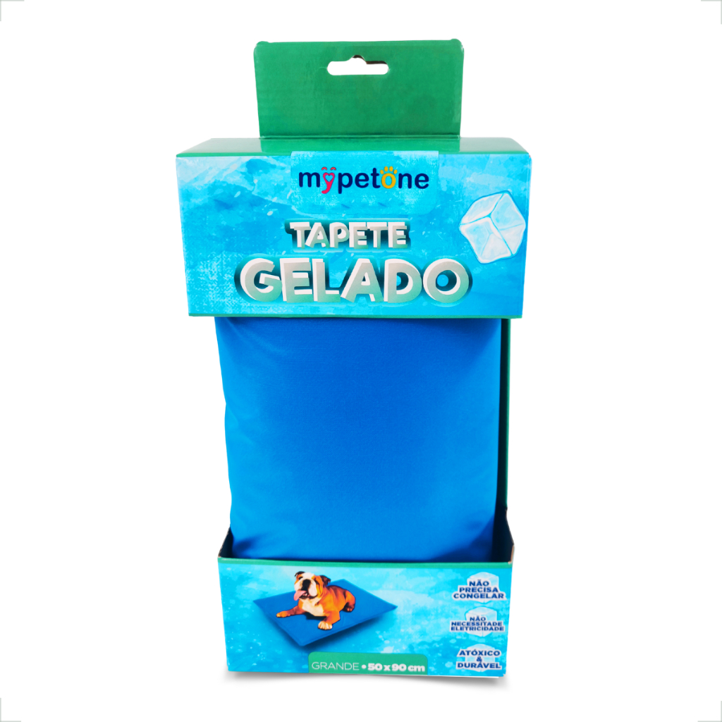 Tapete Gelado Médio E Grande Mypetone - Azul E Rosa