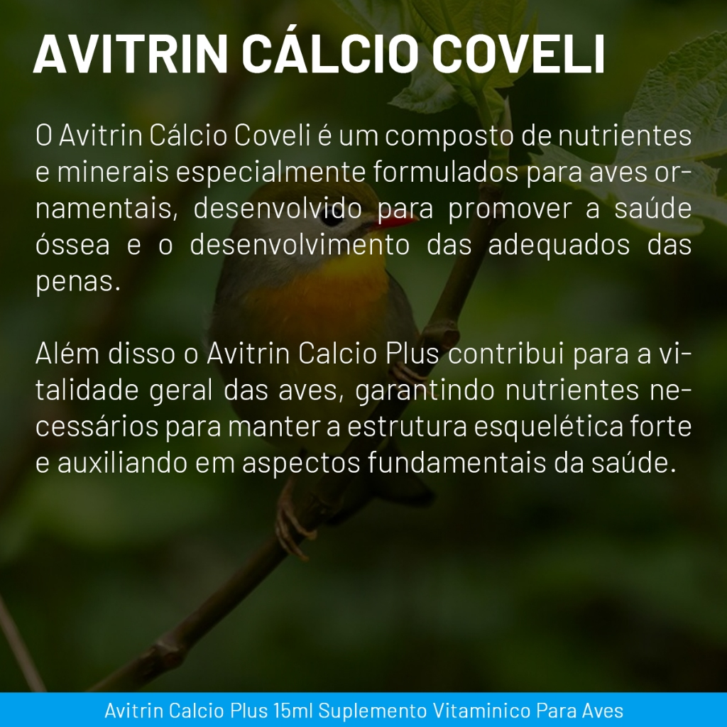 Avitrin Calcio Plus 15ml Para Aves Suplemento Vitaminico